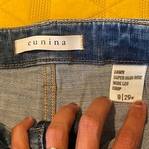 Eunina High Rise Wide Leg Jeans in Blue